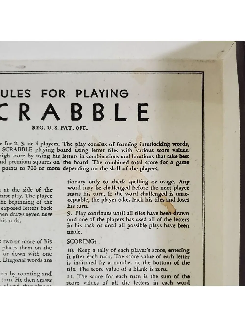 Scrabble Board Game Selchow & Righter Complete Vintage 1948 1953